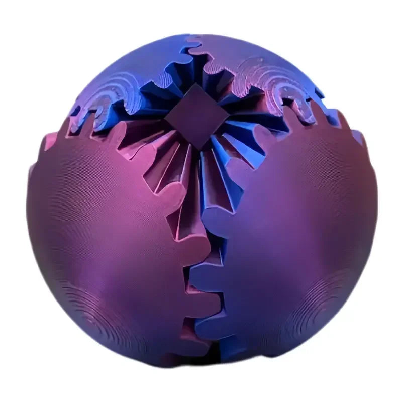 3D Printed Gear Ball Spin Ball Wonder Fidget Toy Gear Ball Fidget Toy Desk Toy for Sensory Needs and Autisms