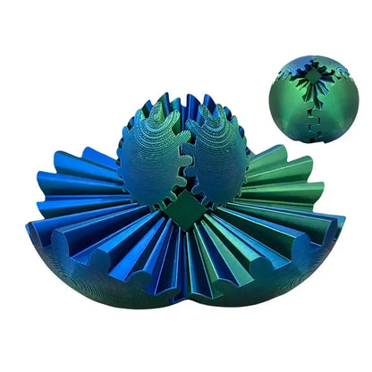 3D Printed Gear Ball Spin Ball Wonder Fidget Toy Gear Ball Fidget Toy Desk Toy for Sensory Needs and Autisms